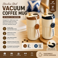BrewTech Stainless Steel Vacuum Coffee Mug